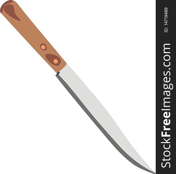 Small sharp knife. A vector illustration
