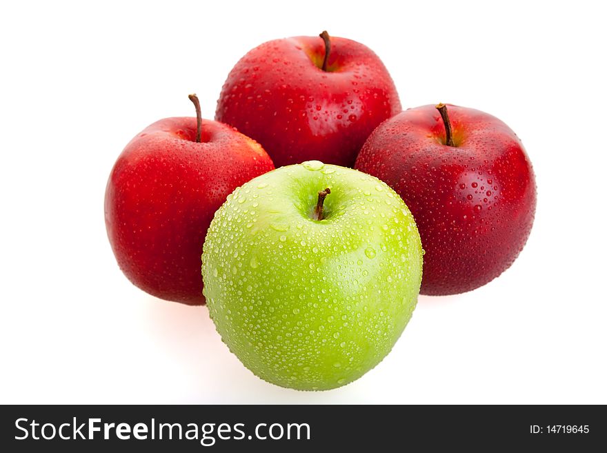 3 Red And 1 Green Apples