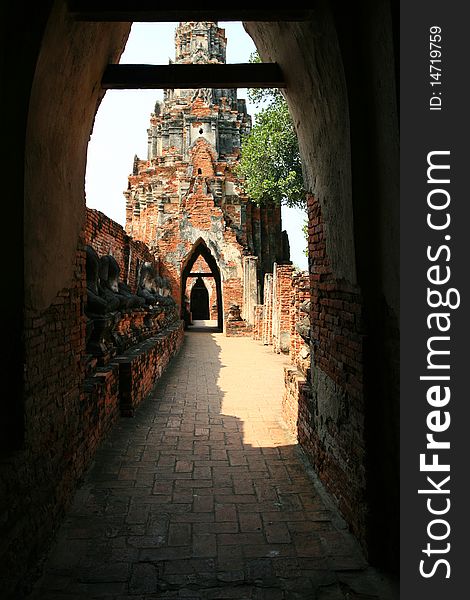 Thai Pagoda in Ayutthaya, Thailand