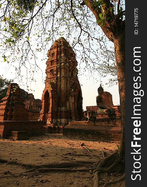 Thai Pagoda in Ayutthaya, Thailand