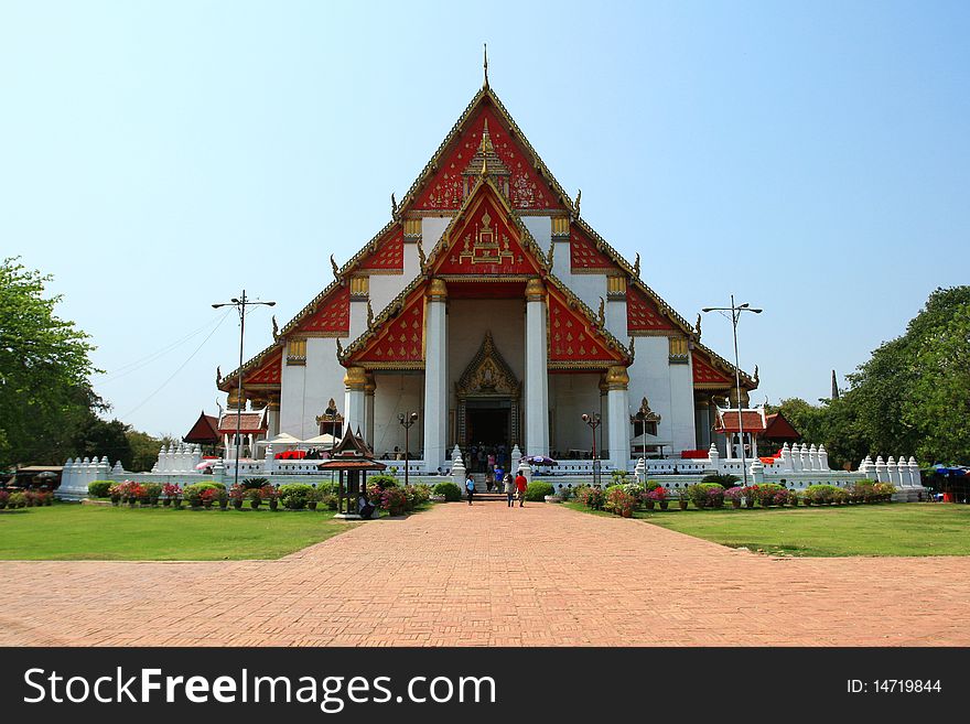 Mongkolborphit Temple in Ayutthaya, Thailand