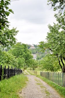 A Village Road Stock Image A Village Road Stock Image