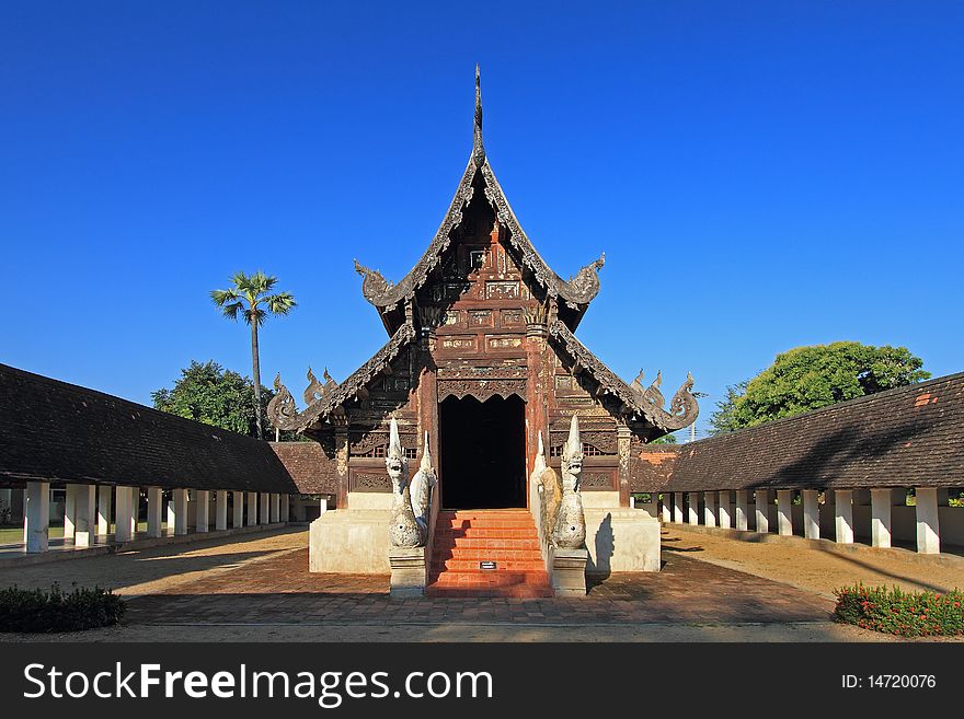 Architectural style temple in northern Thailand