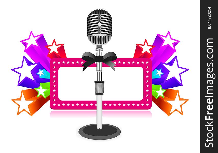 Star performance illustration on white background