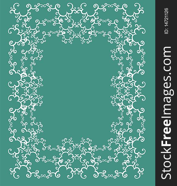 Green floral frame graphic design. Green floral frame graphic design