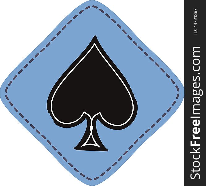 The coat of arms on the floor of the blue card for graphic design