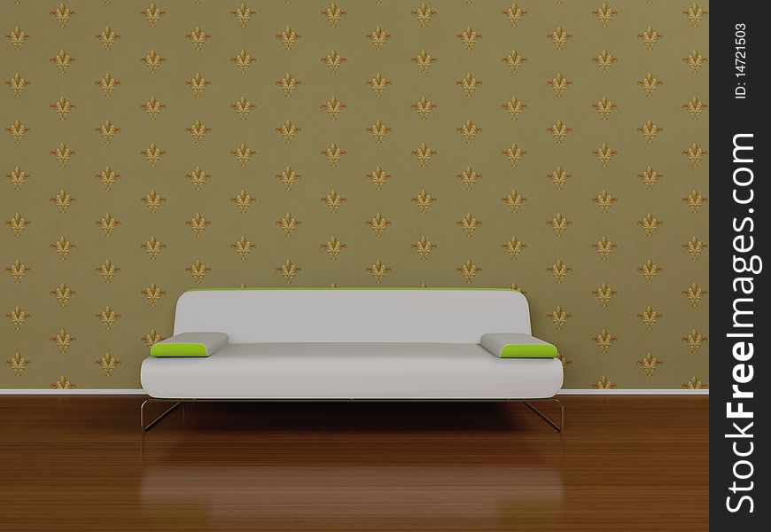Modern sofa in the room. Modern sofa in the room