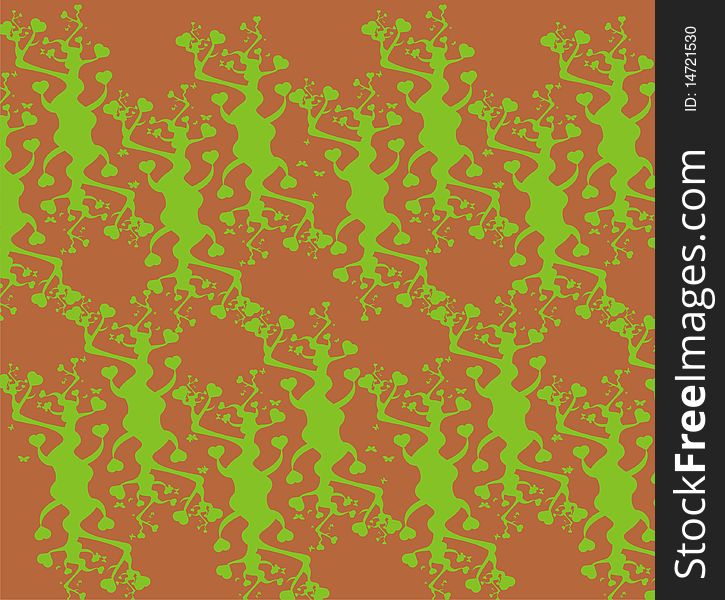 On a green background graphic design patterned ground coffee