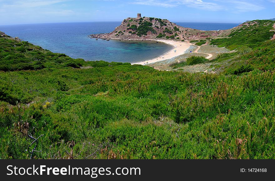 Bay in Torre Porticciciolo with beautiful sea. Bay in Torre Porticciciolo with beautiful sea