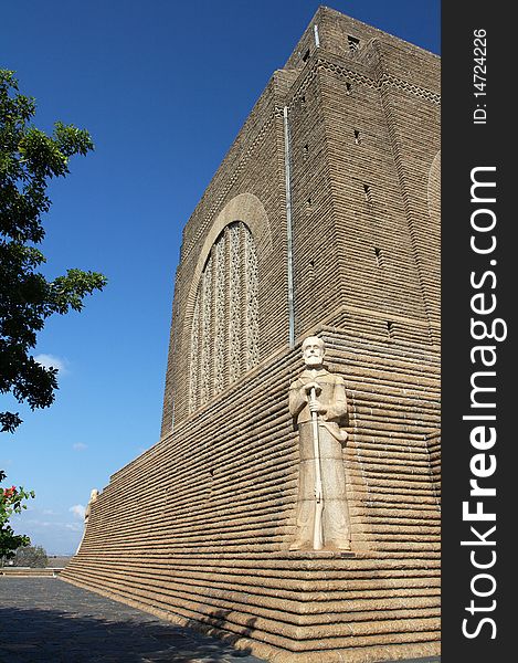 The Voortrekker Monument at Pretoria, a monument to the white settlers.