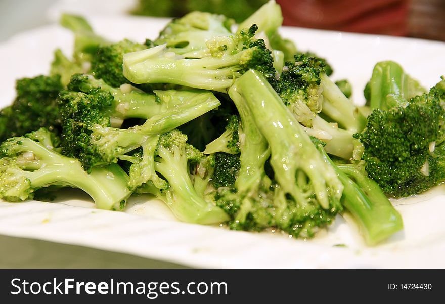 Sauteed Broccoli on the plate. Sauteed Broccoli on the plate.