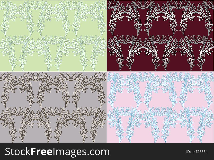 Seamless background. Floral patterns.