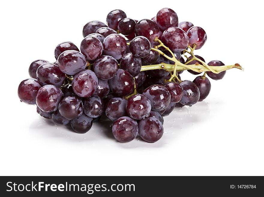 Close up of a bunch of red and juicy grapes