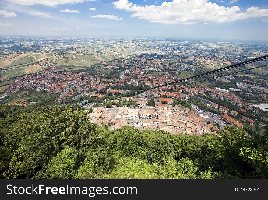 The village from the Fortress of San Marino. The village from the Fortress of San Marino.