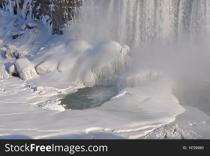 Niagra Falls in the winter. Niagra Falls in the winter