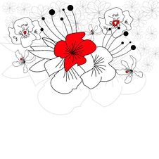 Greeting Card With Flowers Royalty Free Stock Photo Greeting Card With Flowers Royalty Free Stock Photo