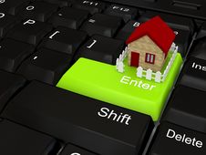 Keyboard - Green Key. Stock Photo Keyboard - Green Key. Stock Photo