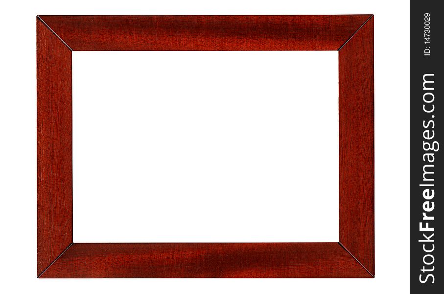 Wooden photo frame, isolated, high resolution. Wooden photo frame, isolated, high resolution