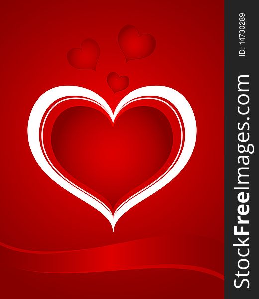 Red руке on red background and place for text. Red руке on red background and place for text