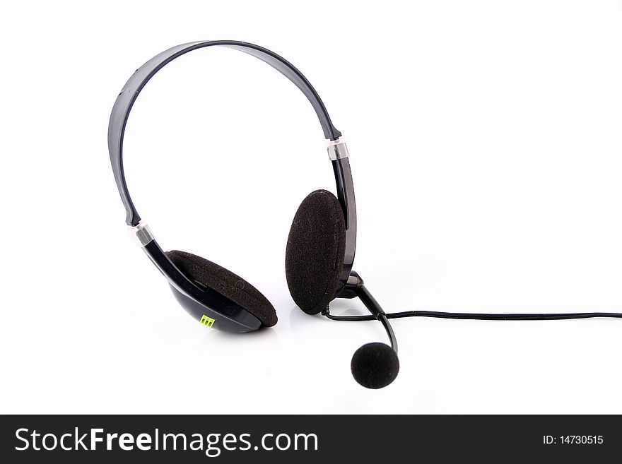 Isolated headset on a white background.