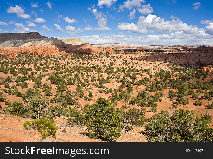 A landscape view of Kodachrome State Park in Utah. A landscape view of Kodachrome State Park in Utah