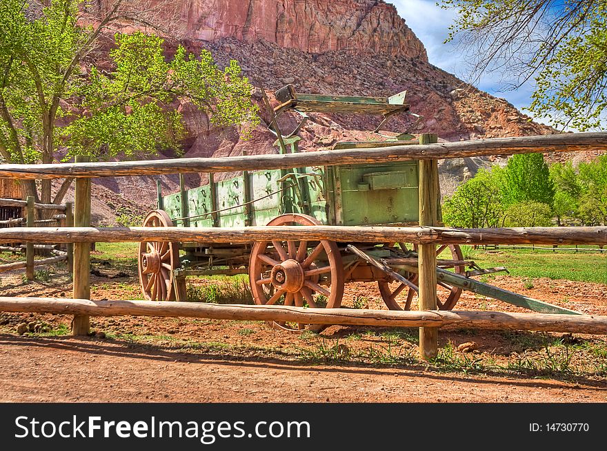 Old historic wagon used back in the early century