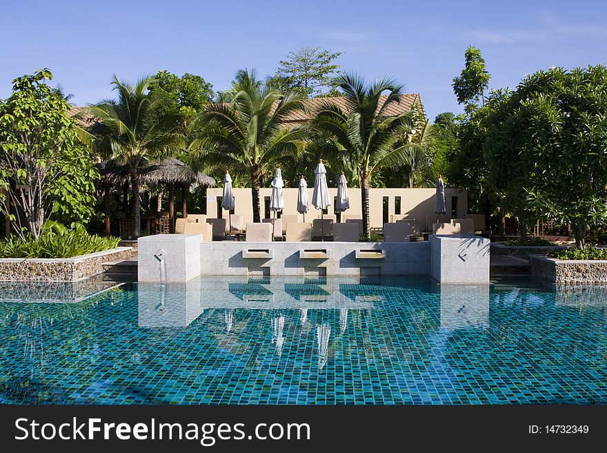 Swimming pool in Thailand hotel