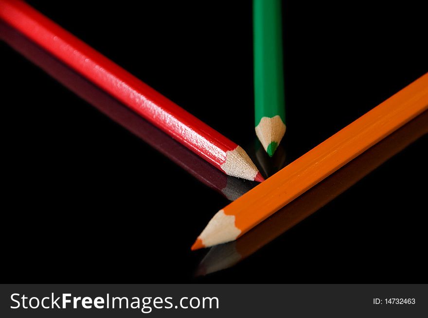 Color Pencils On Black