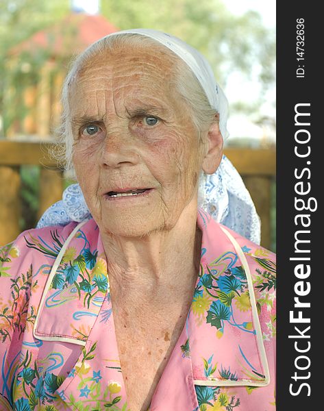 Portrait of senior woman of 85 years old. Portrait of senior woman of 85 years old