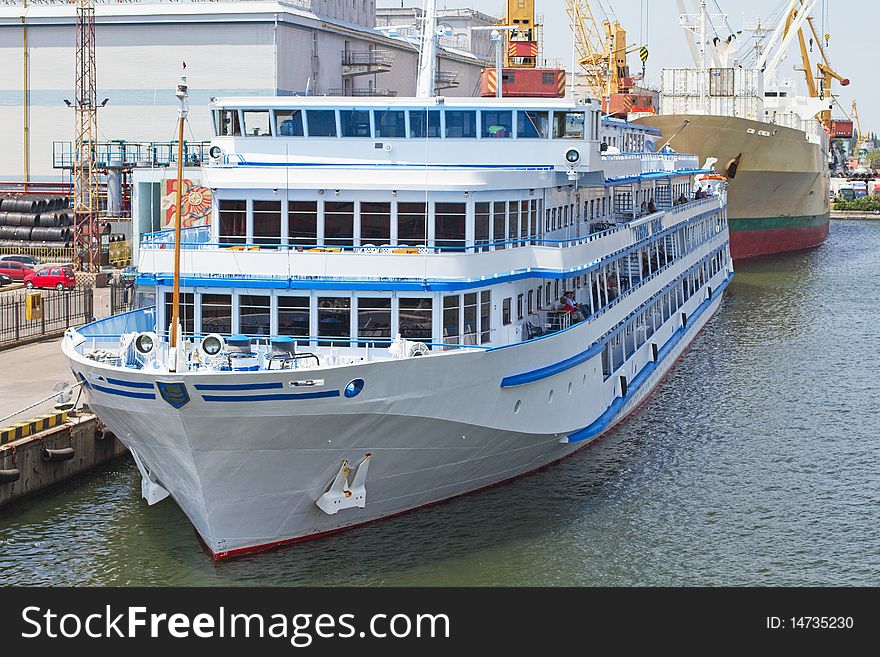 The ship in port Odessa, Ukraine