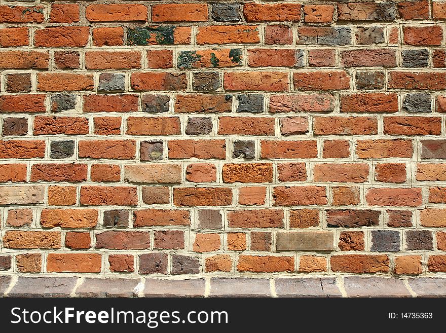 Ancient brick wall of a church - good for background