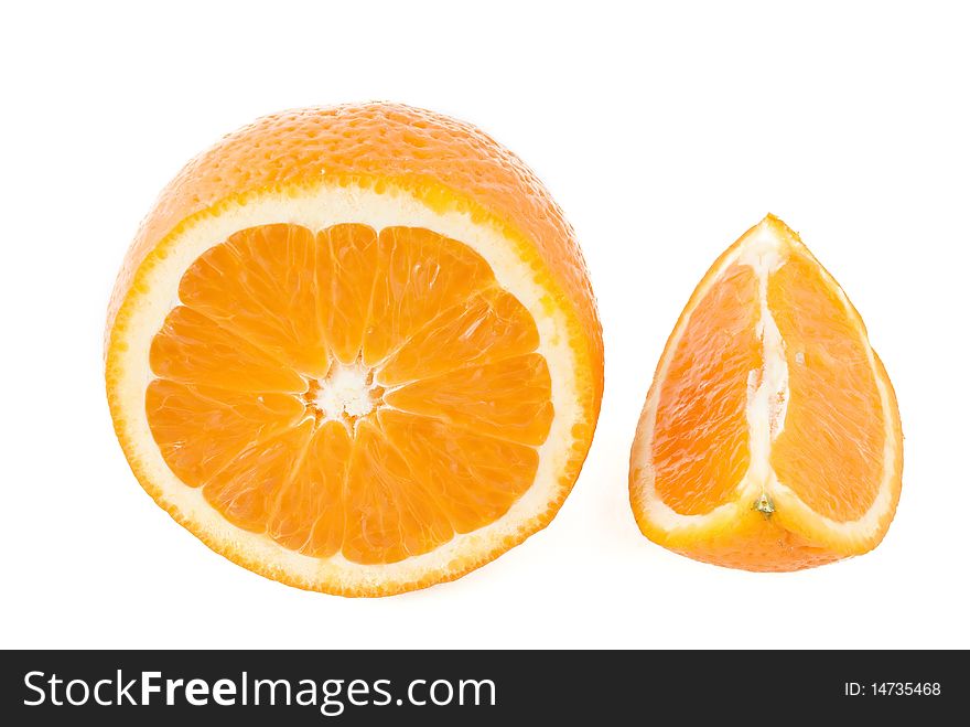 Juicy Orange portions over white