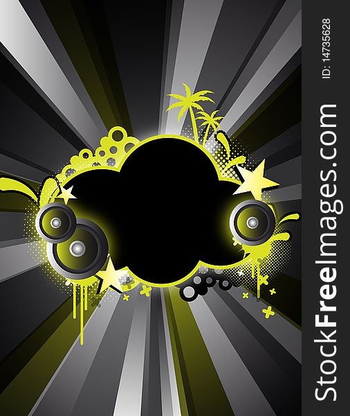 Abstract Black Party Design