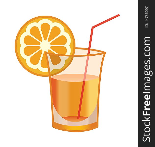 Vector illustration of the glass of cocktail