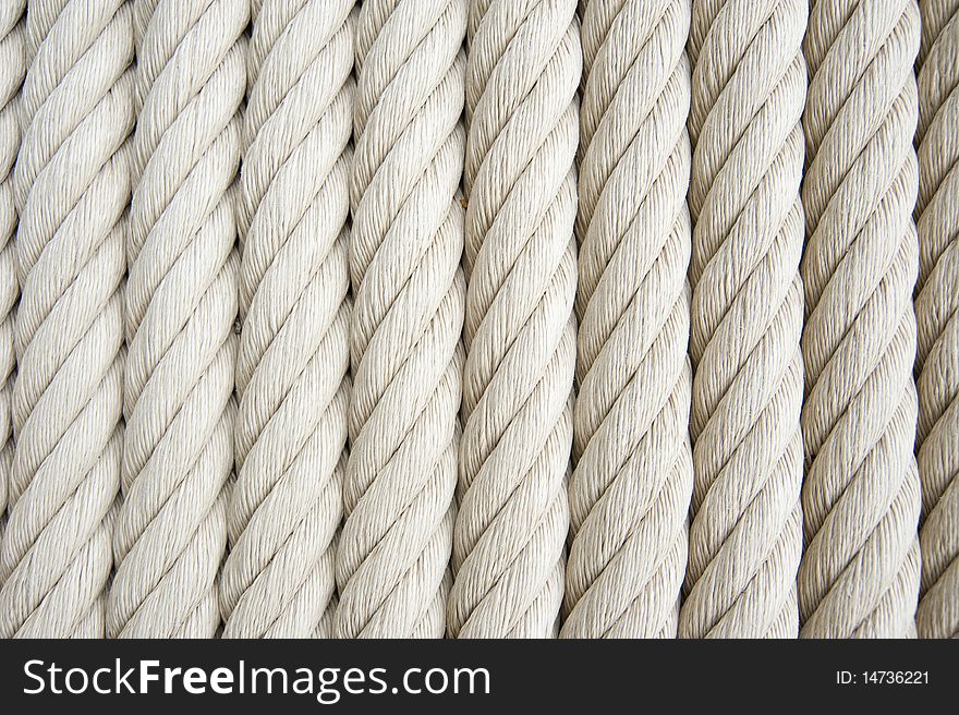 Many rope on white, Vertical