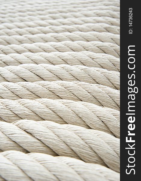 Many rope on white,Vertical