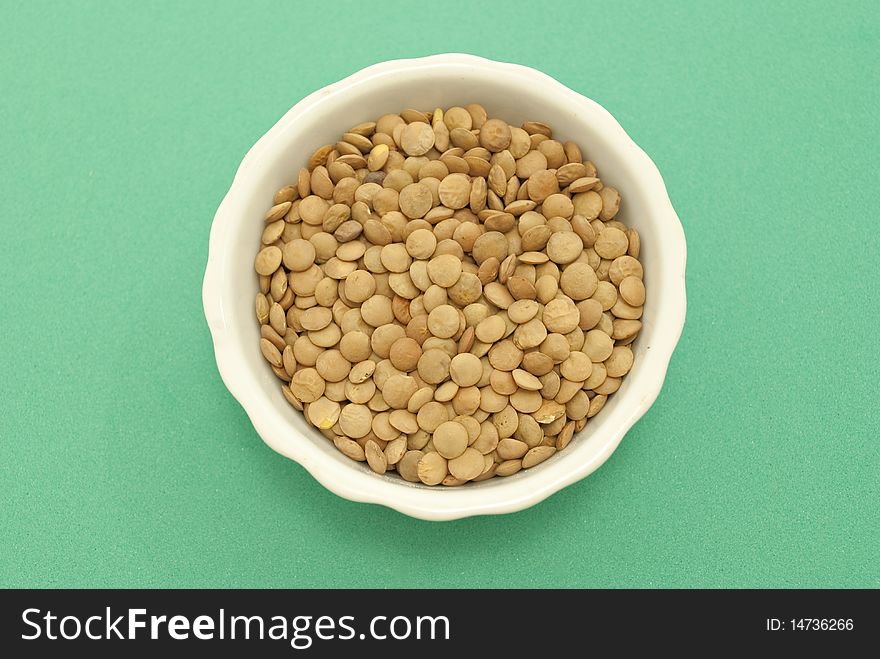 Lentils macro photography close-green background