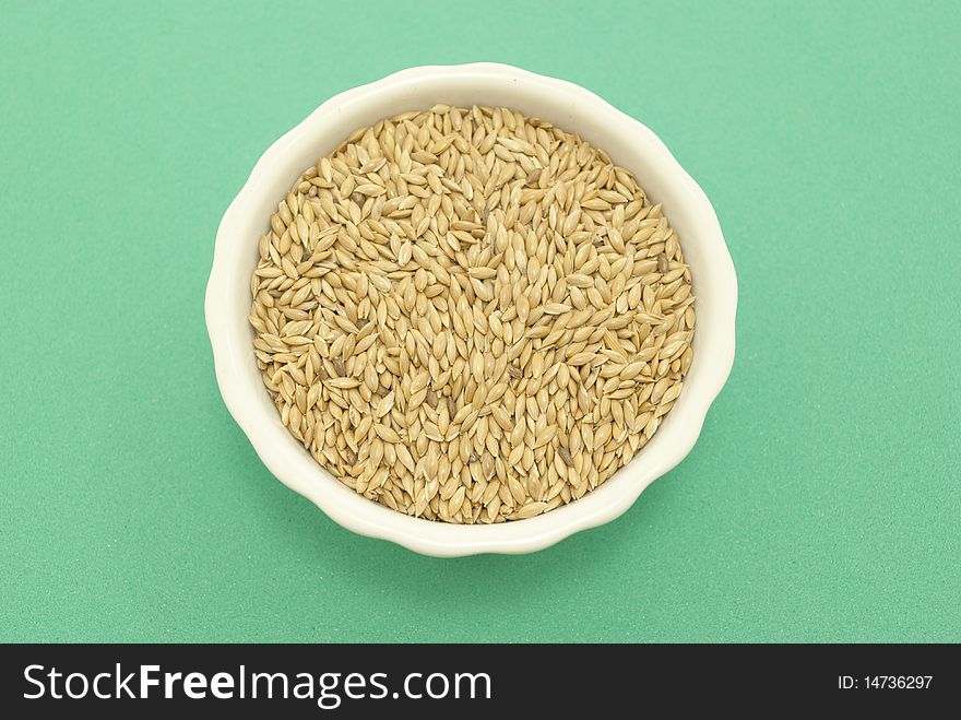 Birdseed macro photography close-green background