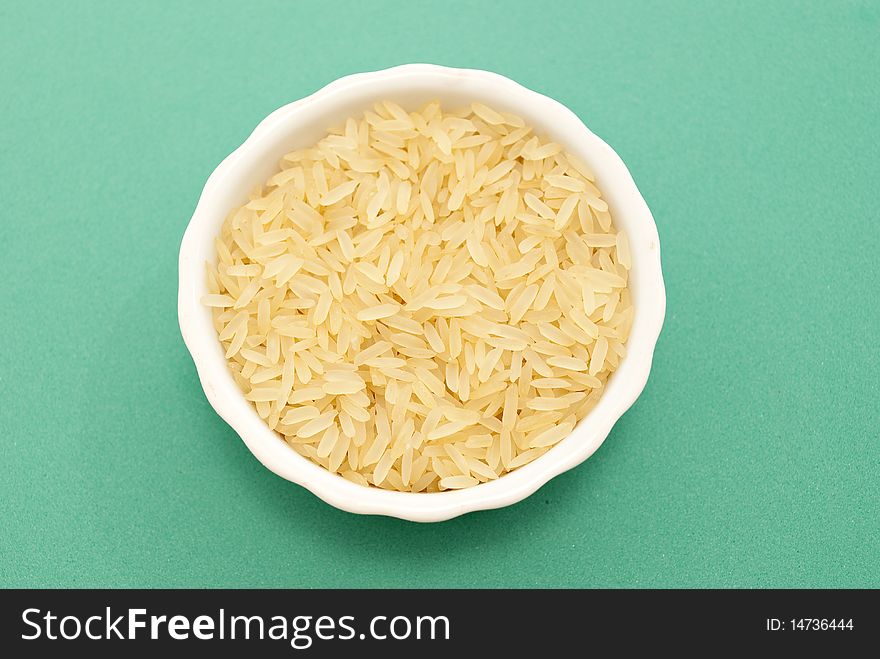 Rice macro photography close-green background