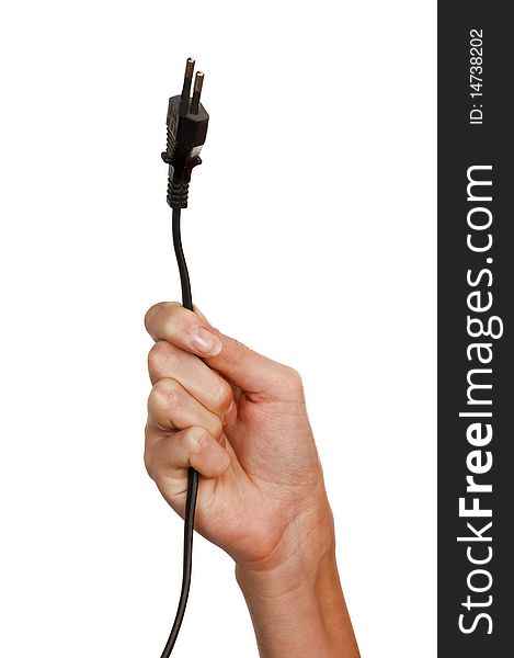 Power cable in hand