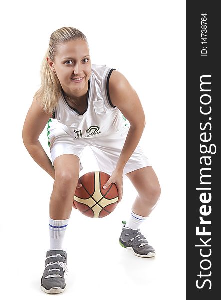 Active female basketball player