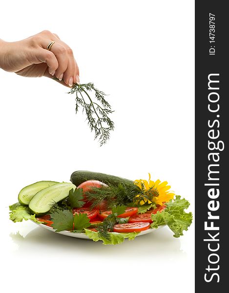Restaurant Menu: Cutting Vegetable