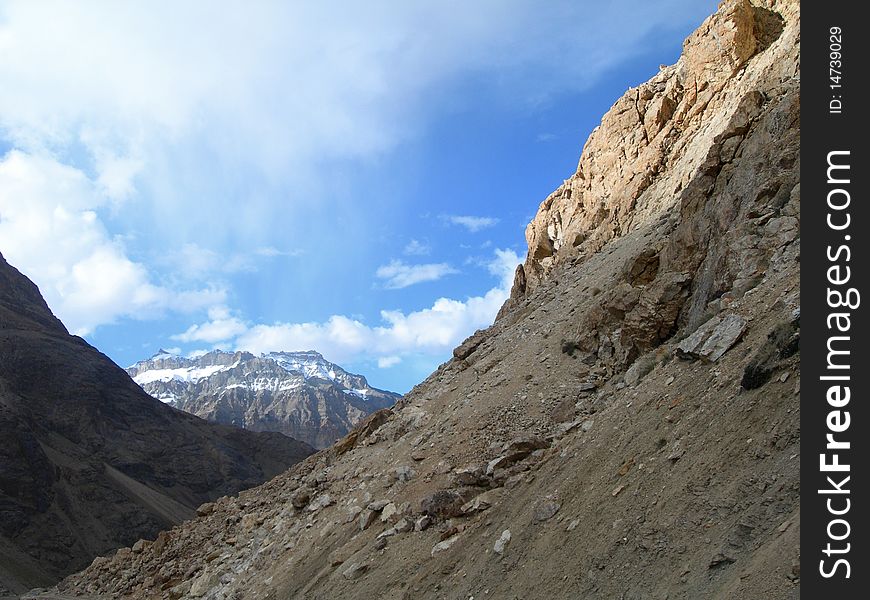 Beautiful views while trekking to Spiti valley in the Himalayan mountains, Northern India. Beautiful views while trekking to Spiti valley in the Himalayan mountains, Northern India