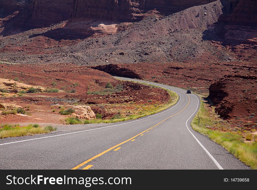 Scenic drive through Glen Canyon recreation area in Utah. Scenic drive through Glen Canyon recreation area in Utah