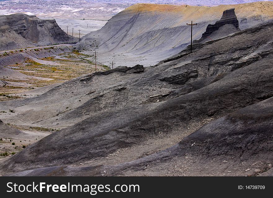 Bad lands area in Capital reef national park Utah