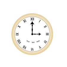 Golden Clock Stock Image