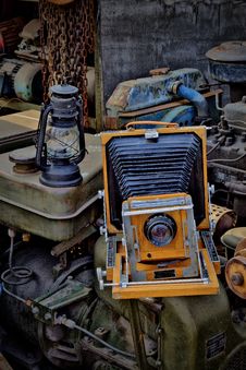 Forgotten Camera And Marquees Royalty Free Stock Image Forgotten Camera And Marquees Royalty Free Stock Image
