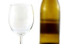 Wine Glass And Bottle Stock Photography