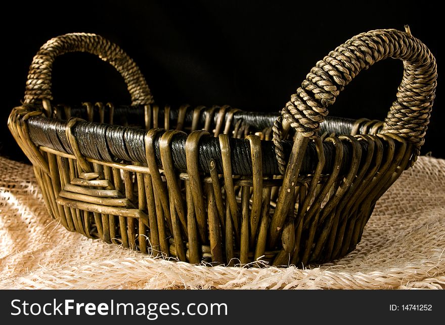 Still life: basket and straw