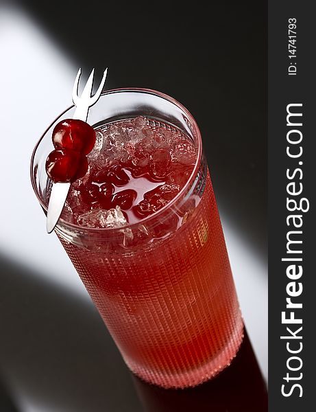 Singapore Slim with crushed ice and cherry